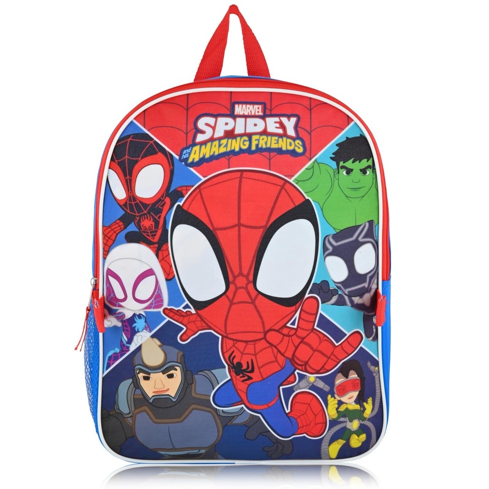 Spidey and His Amazing Friends 16" Backpack with Lunch Box Set, School Bag NEW - Picture 3 of 8